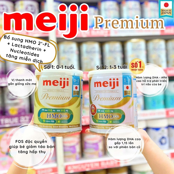 Sữa Meiji Premium Nhật Bản cho trẻ 0-1 tuổi lon 800g