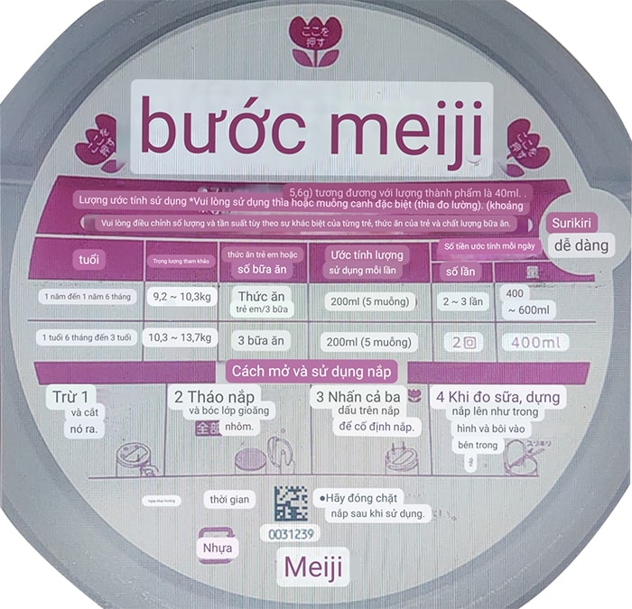 Sữa Meiji nội địa Nhật Bản số 9 cho trẻ 1-3 tuổi lon 800g