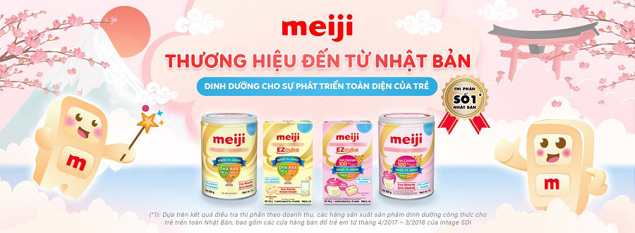 Sữa Meiji nội địa Nhật lon 800g cho trẻ 1-3 tuổi