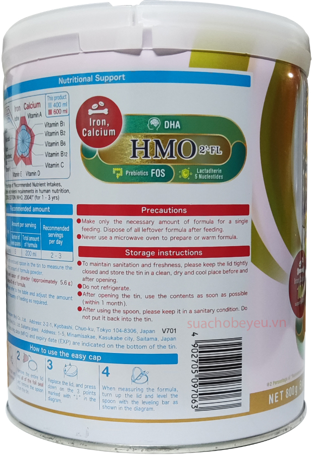 Sữa Meiji Premium Nhật Bản cho trẻ 1-3 tuổi lon 800g