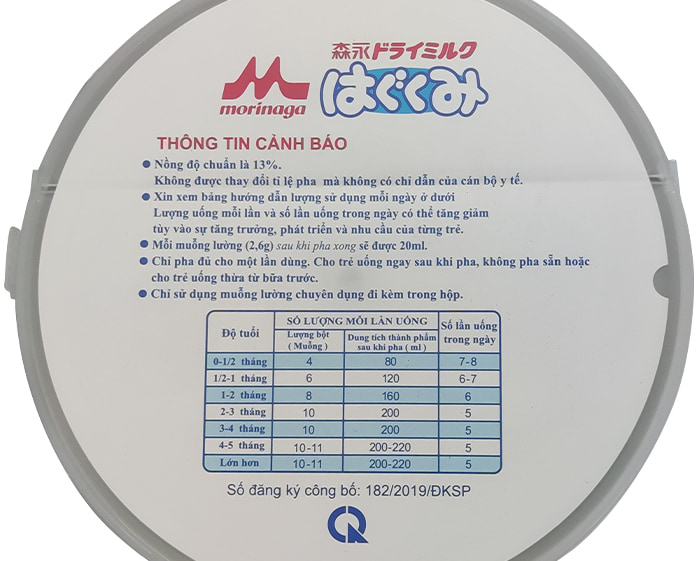 Sữa Morinaga số 1 800g cho trẻ 0-6 tháng tuổi