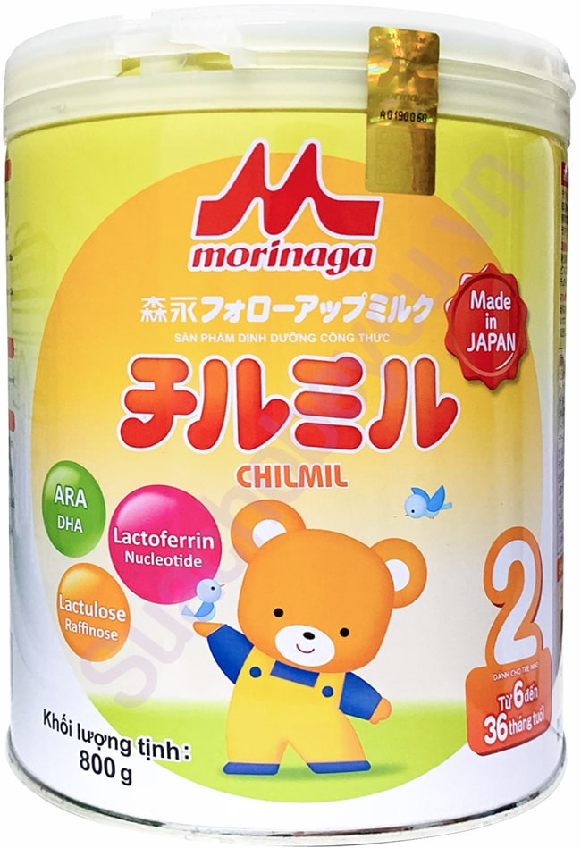 Thùng sữa Morinaga Nhật Bản số 2 lon 800g cho trẻ 6-36 tháng