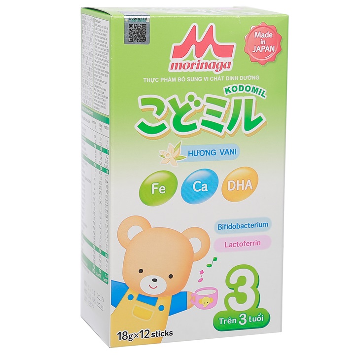 Sữa Morinaga số 3 vani hộp giấy cho trẻ từ 3 tuổi