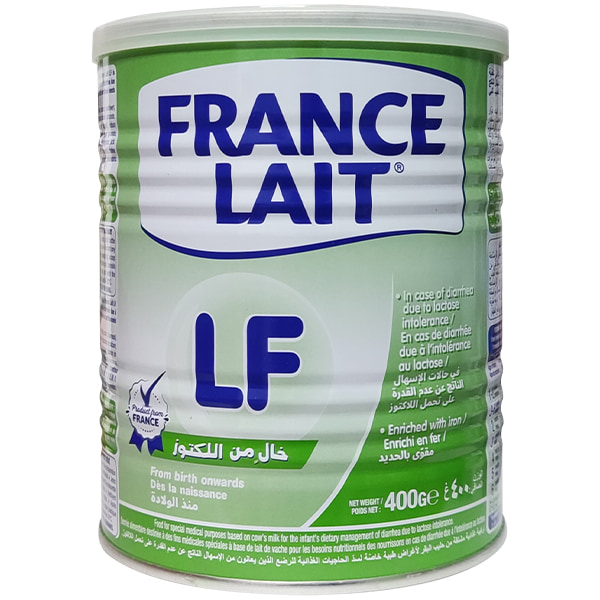 Sữa France Lait LF trẻ tiêu chảy, không chứa Lactose lon 400g