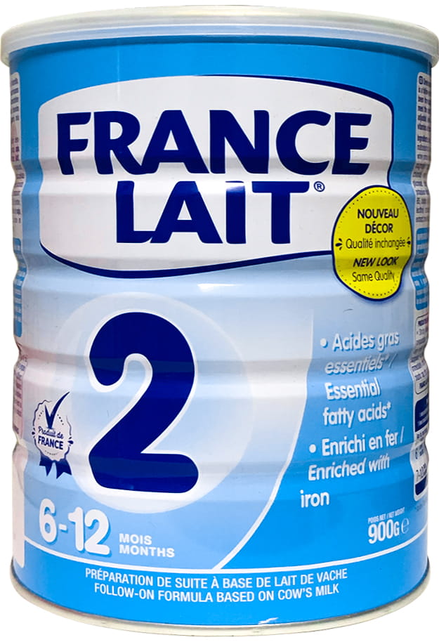 Thùng sữa France Lait số 2 lon 900g cho trẻ 6-12 tháng