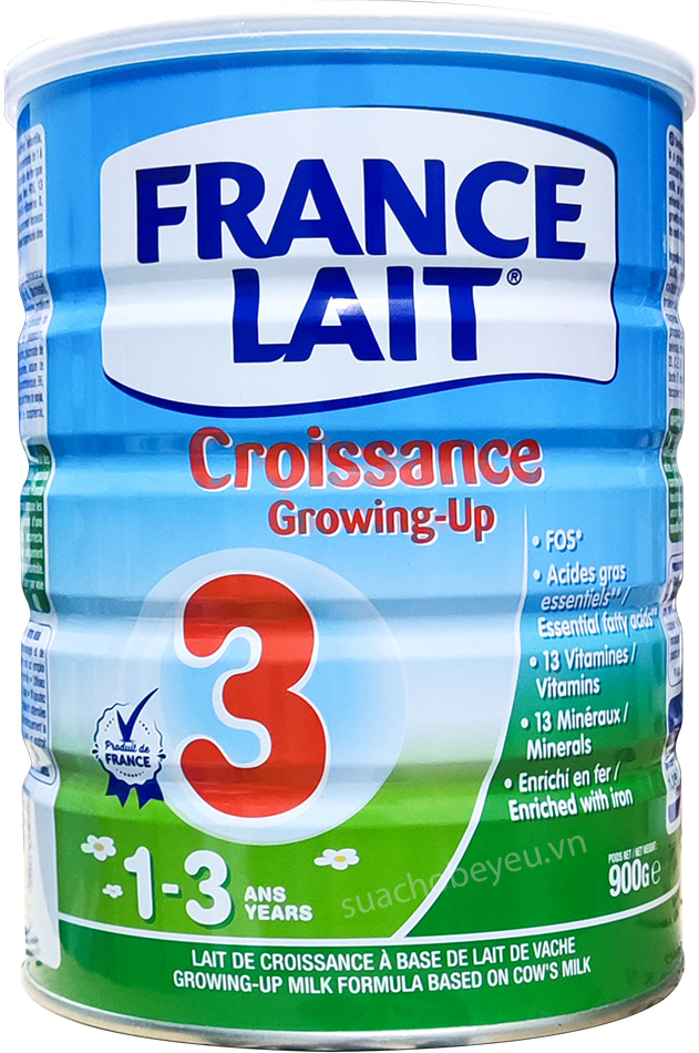 Sữa France Lait số 3 lon 900g nhập khẩu Pháp cho trẻ 1-3 tuổi