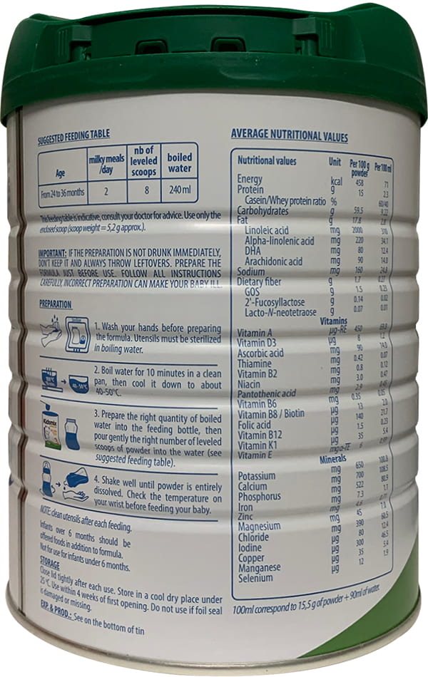 Sữa Kidsmix Advanced số 3 800g cho trẻ từ 24-36 tháng tuổi