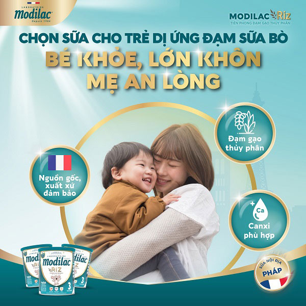 Sữa Modilac Expert Riz 1 lon 800g cho trẻ dị ứng đạm bò 0-6 tháng