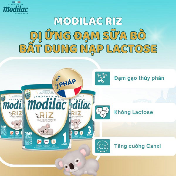 Sữa Modilac Expert Riz 2 lon 800g cho trẻ dị ứng đạm bò 6-12 tháng