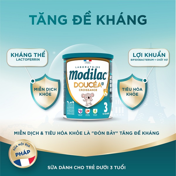 Sữa Modilac Doucéa số 1 lon 400g, cho trẻ 0-6 tháng