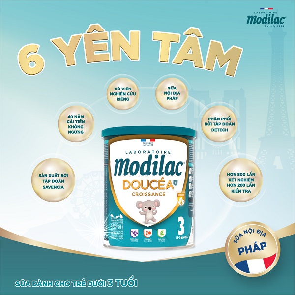 Sữa Modilac Doucéa số 1 lon 400g, cho trẻ 0-6 tháng