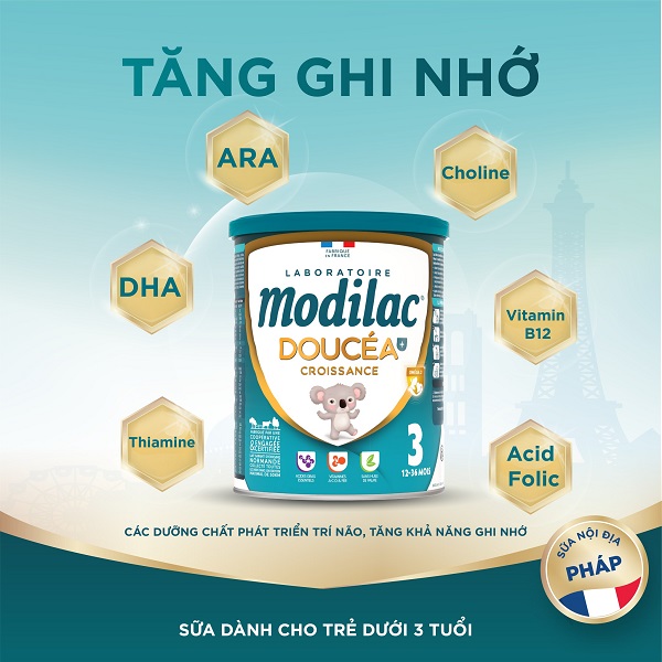 Sữa Modilac Doucéa Số 1 Lon 800G, Cho Trẻ 0-6 Tháng