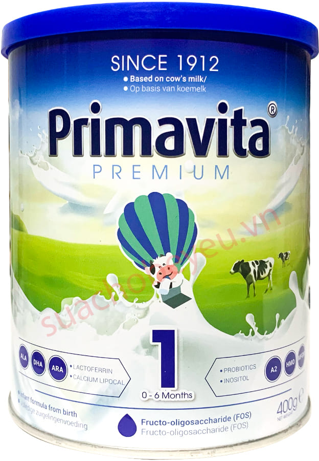 Sữa Primavita Premium số 1 lon 400g cho trẻ từ 0-6 tháng