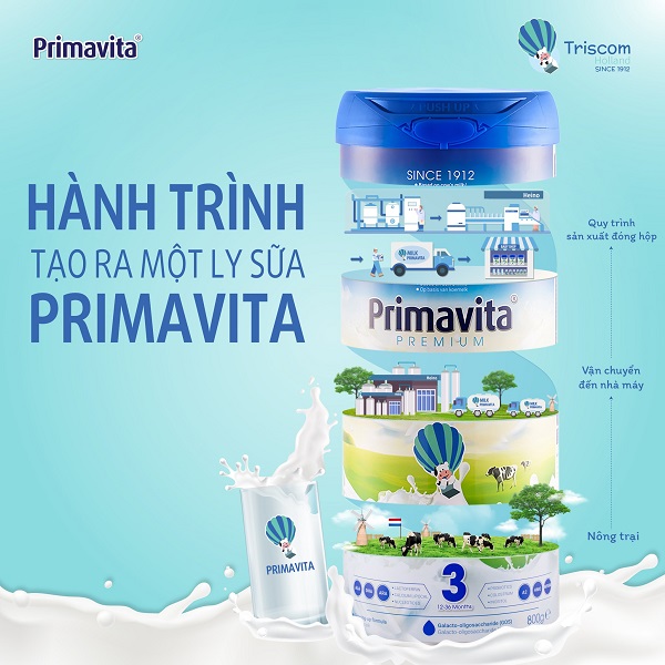 Sữa Primavita Premium số 1 lon 800g cho trẻ từ 0-6 tháng