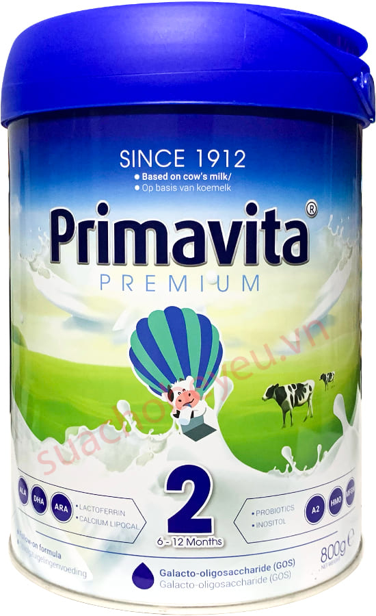 Sữa Primavita Premium số 2 lon 800g cho trẻ từ 6-12 tháng