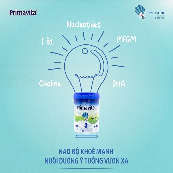 Sữa Primavita Premium số 2 lon 800g cho trẻ từ 6-12 tháng