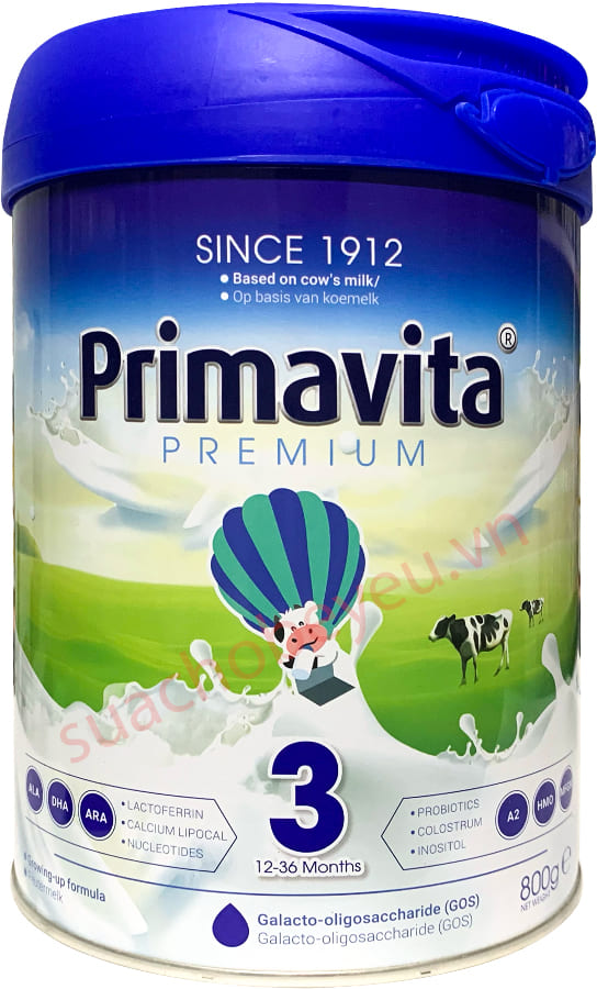 Sữa Primavita Premium số 3 lon 800g cho trẻ từ 12-36 tháng