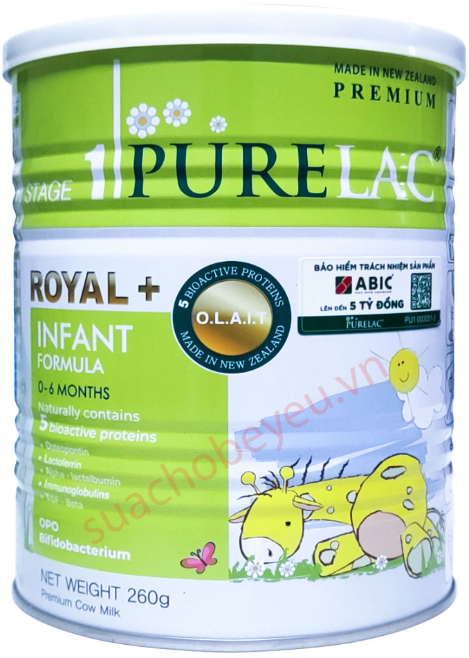 Sữa PureLac số 1 lon 260g cho trẻ 0-6 tháng