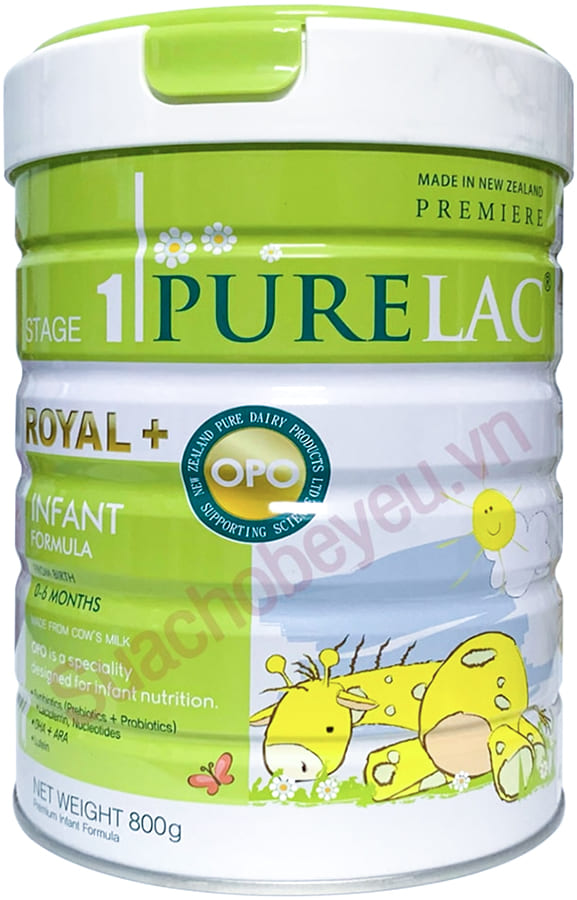 sữa purelac số 1 lon 800g cho trẻ 0-6 tháng tuổi