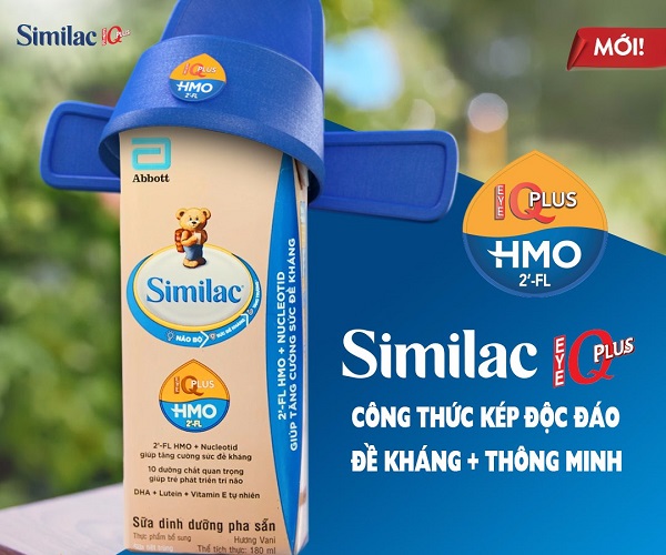 Thùng sữa pha sẵn Similac IQ Plus HMO hộp 180ml