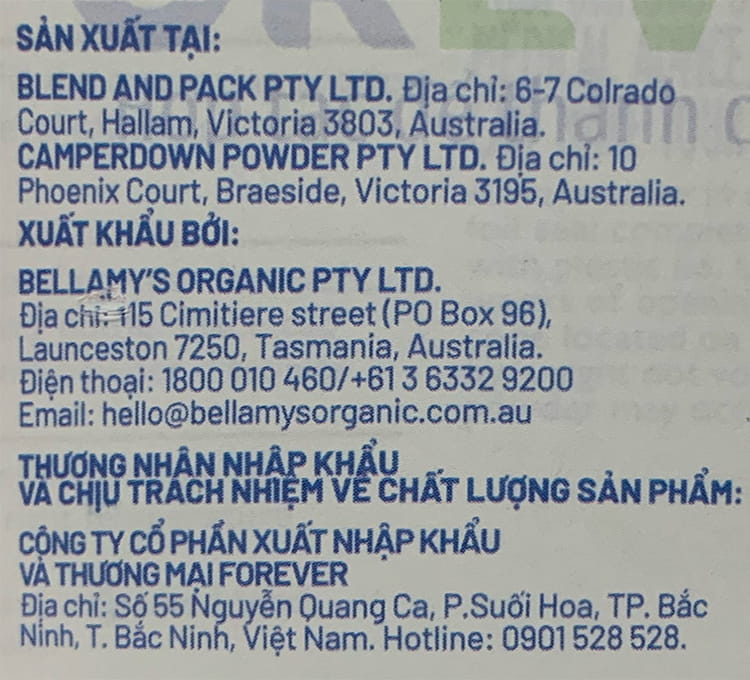 Sữa Bellamy's Organic đạm A2 số 3 lon 800g cho trẻ trên 12 tháng tuổi