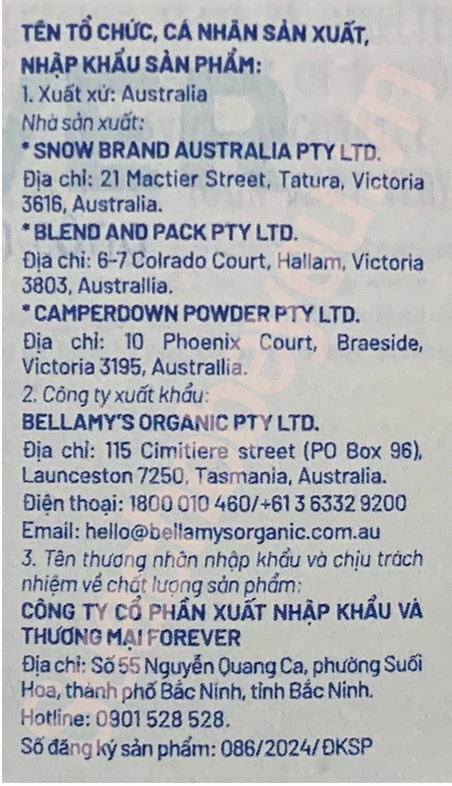 Sữa Bellamy's Organic đạm A2 số 2 lon 350g cho trẻ 6-12 tháng tuổi