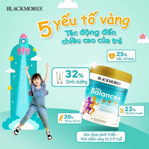 Sữa Blackmores Junior Balance+ 850g cho trẻ 1-10 tuổi