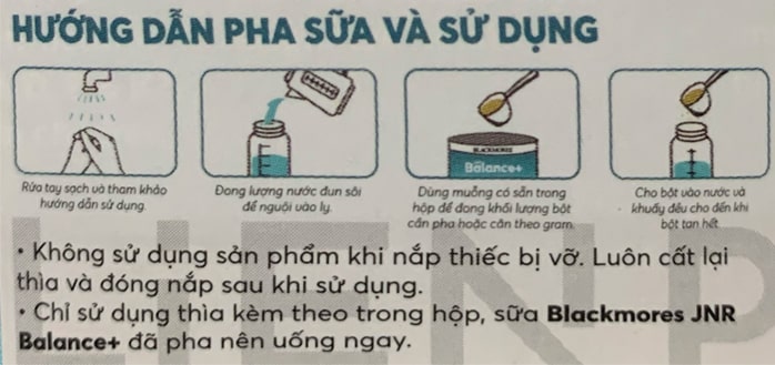 Sữa Blackmores Junior Balance+ 850g cho trẻ 1-10 tuổi