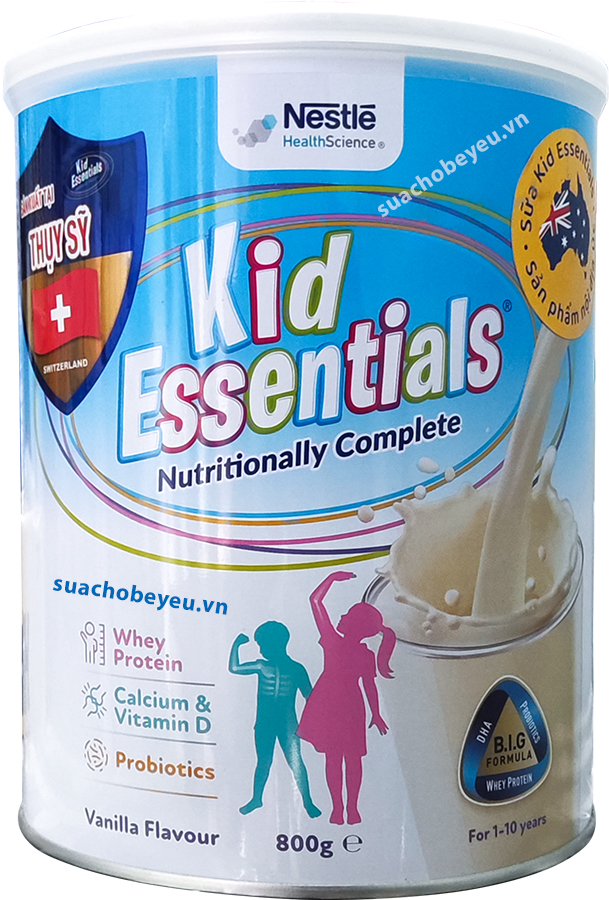 Sữa Kid Essentials Úc lon 800g cho trẻ 1-10 tuổi