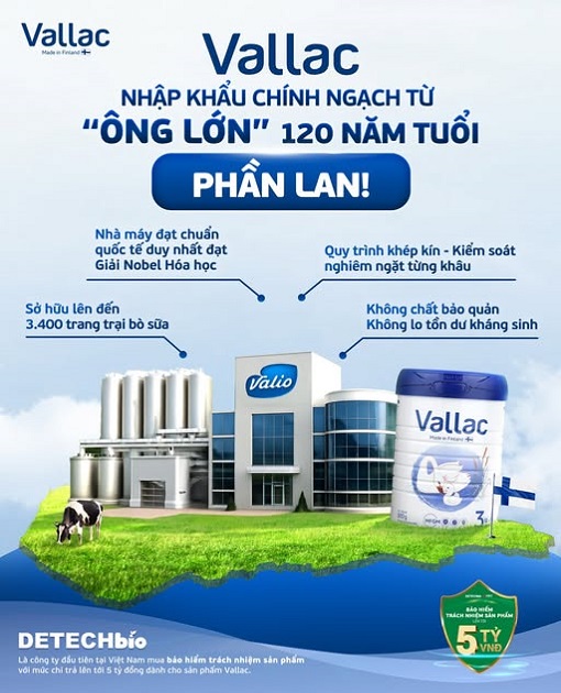 Sữa Vallac số 1 lon 800g cho trẻ từ 0-6 tháng