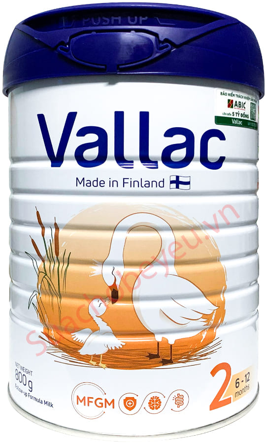 Sữa Vallac số 2 lon 800g cho trẻ từ 6-12 tháng
