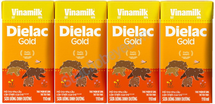 Sữa pha sẵn Dielac Gold hộp 110ml cho trẻ 1 tuổi trở lên