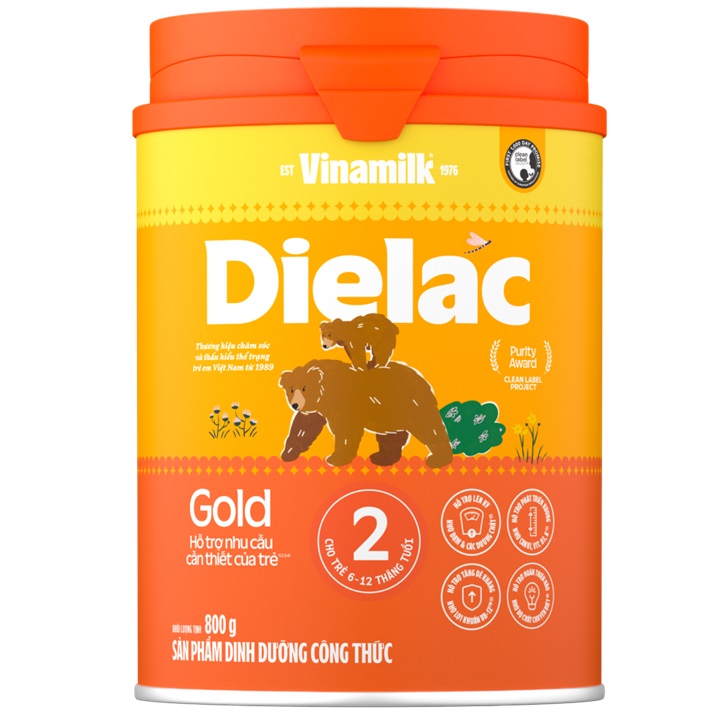 sữa dielac alpha gold số 2 lon 900g cho trẻn 6-12 tháng tuối