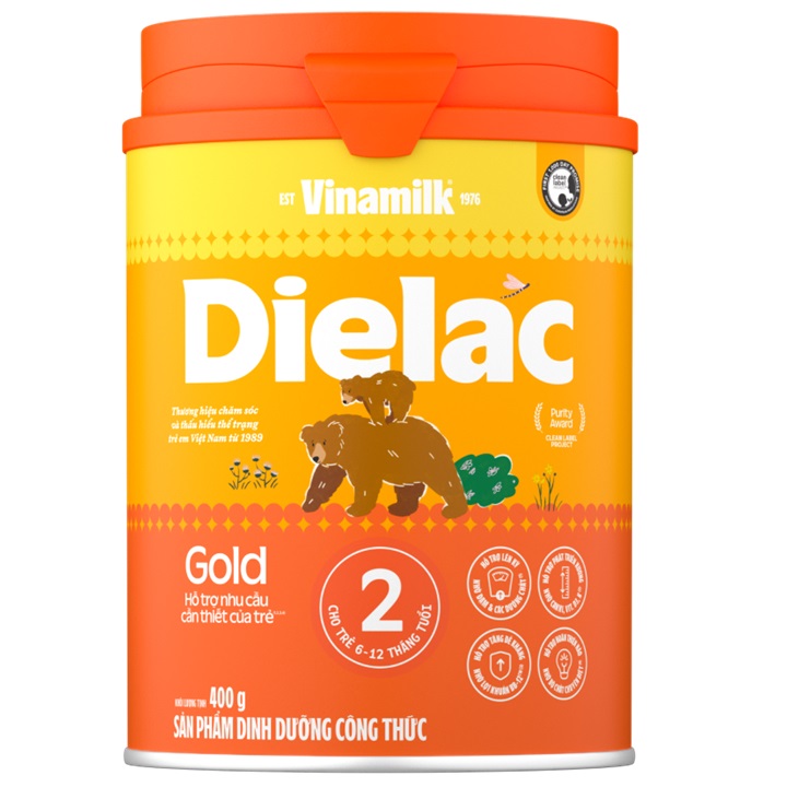 sữa dielac alpha gold số 2 lon 400g cho trẻ từ 6-12 tháng tuổi