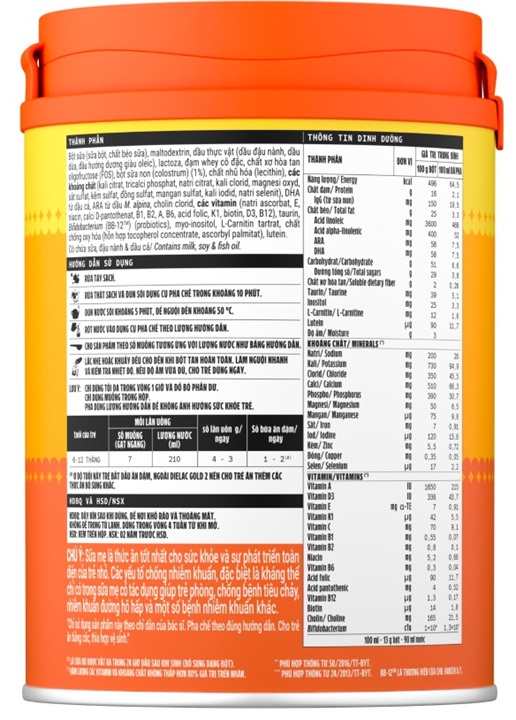 sữa dielac alpha gold số 2 lon 400g cho trẻ từ 6-12 tháng tuổi