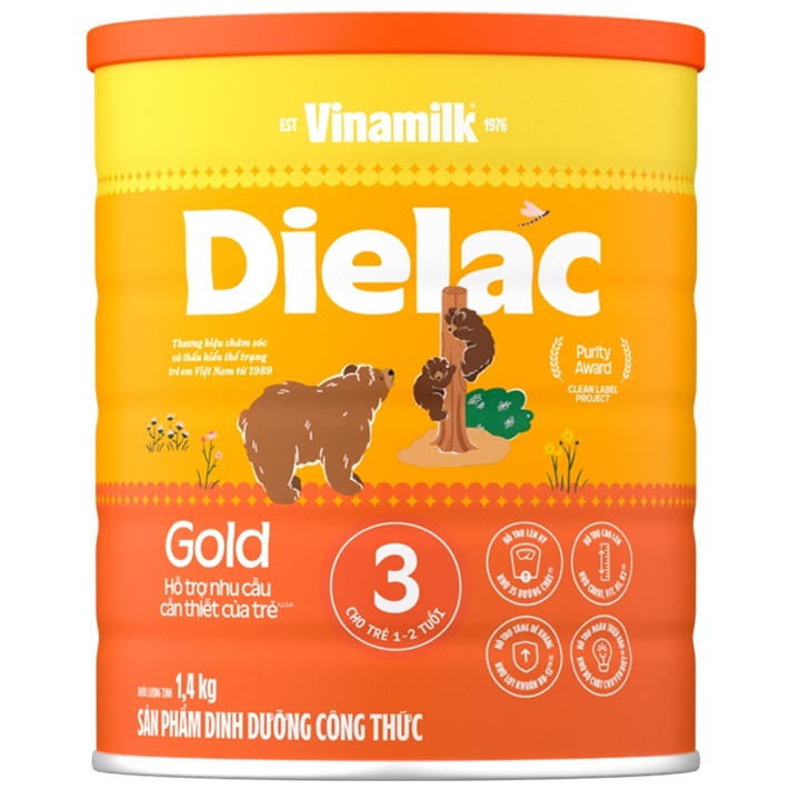 sữa dielac alpha gold số 3 lon 1.4kg cho trẻ 1-2 tuổi