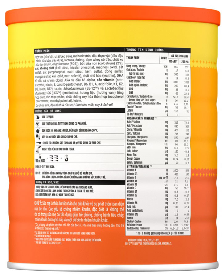 sữa dielac alpha gold số 3 lon 1.4kg cho trẻ 1-2 tuổi