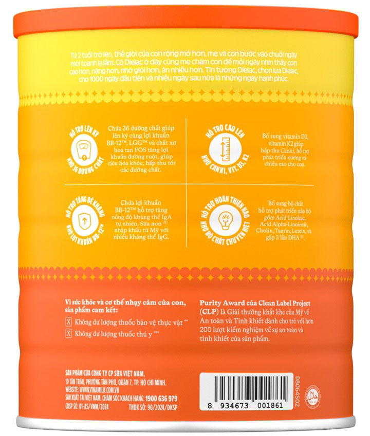 sữa dielac alpha gold số 4 lon 1.4kg cho trẻ 2-6 tuổi