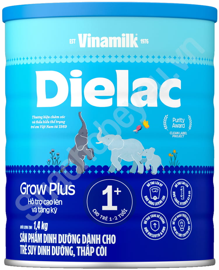 Sữa Dielac Grow Plus 1+ lon 1.4kg cho trẻ 1-2 tuổi