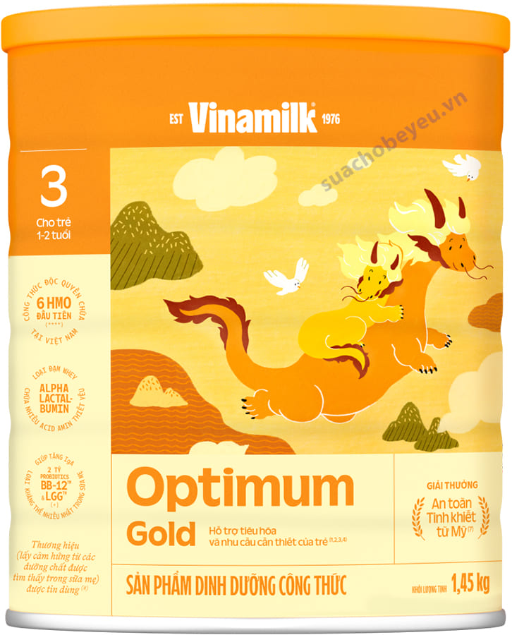 Sữa Optimum Gold số 3 lon 1.45kg cho trẻ 1-2 tuổi