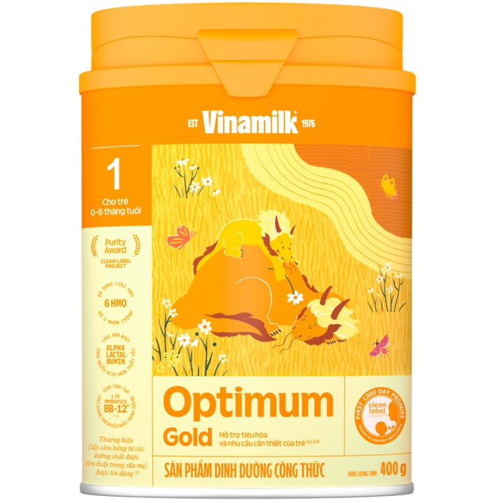sữa optimum gold số 1 lon 400g cho trẻ 0-6 tháng