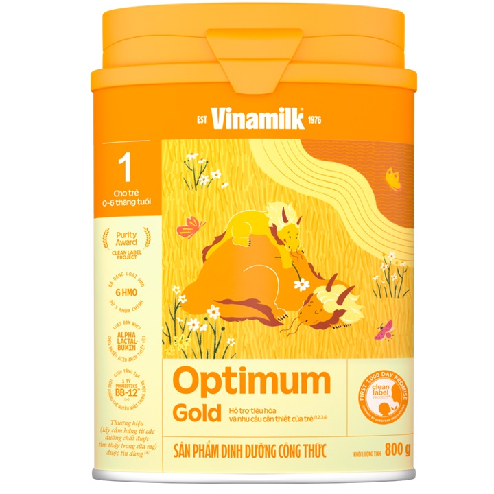 sữa optimum gold số 1 lon 800g cho trẻ 0-6 tháng tuổi