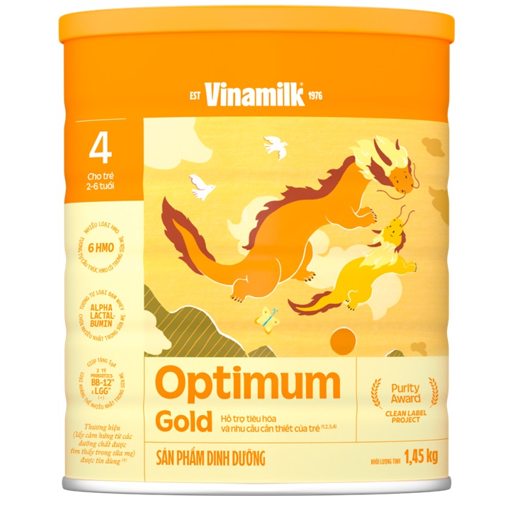 sữa optimum gold số 4 lon 1.45kg cho trẻ 2-6 tuổi