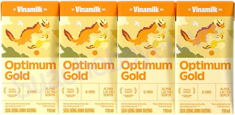 Sữa bột pha sẵn Optimum Gold hộp 110ml cho trẻ từ 1 tuổi