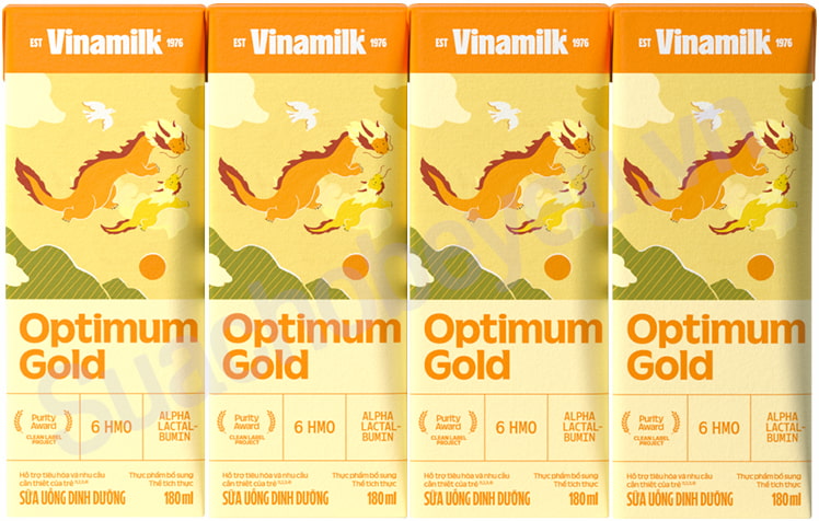 Sữa bột pha sẵn Optimum Gold hộp 180ml cho trẻ từ 1 tuổi