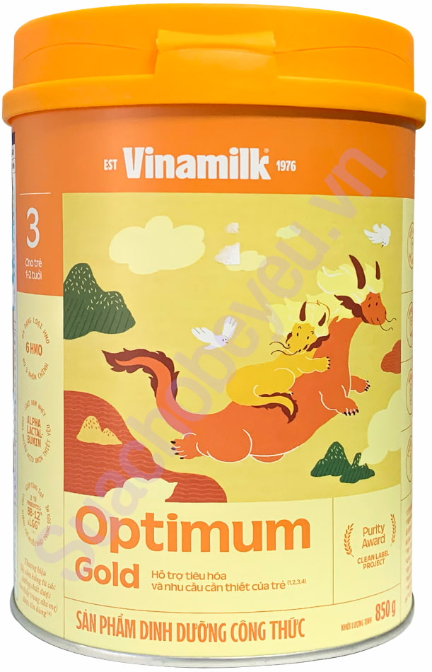 Sữa Optimum Gold số 3 lon 850g cho trẻ 1-2 tuổi