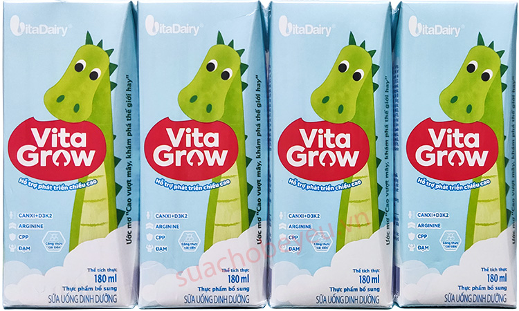 Sữa pha sẵn Vitagrow hộp 180ml phát triển chiều cao