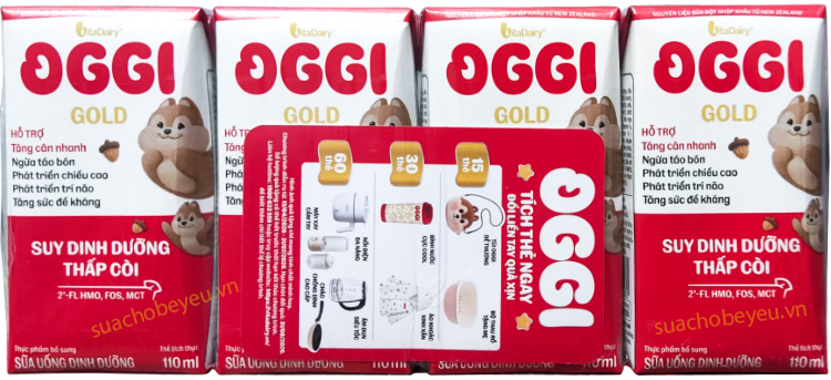 Sữa pha sẵn Oggi Gold 110ml từ 1-10 tuổi