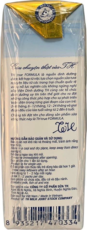 Sữa TH True Formula hộp 180ml cho trẻ từ 1 tuổi