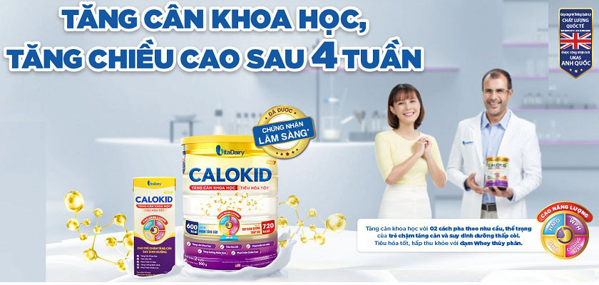 Sữa Calokid Gold đặc trị biếng ăn, tăng cân khoa học cho trẻ 1-10 tuổi